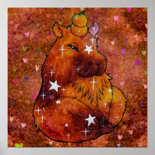 Poster Capybara nommé Dream