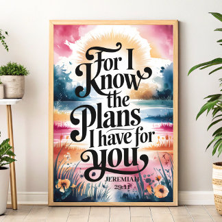 Poster Car je connais les plans que j'ai pour vous Christ