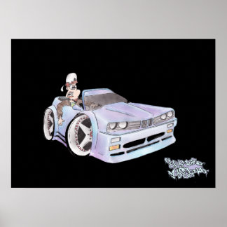 POSTER CAR TOON BMW