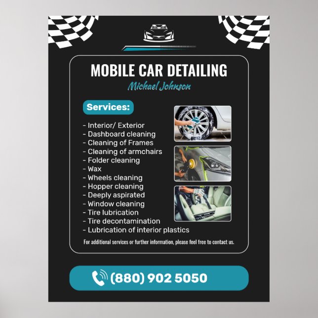Poster Car Wash Auto Detailing (Devant)