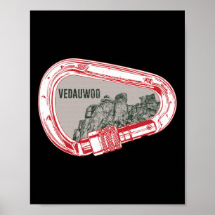 Poster Carabiner pour l'escalade de rocher de Vedauwoo