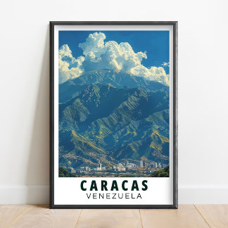 Poster Caracas Art - Avila Mountain Poster- Avila Venezue