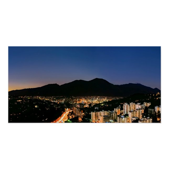 Poster Caracas de nuit (Devant)