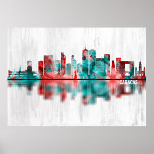 Poster Caracas Venezuela Skyline