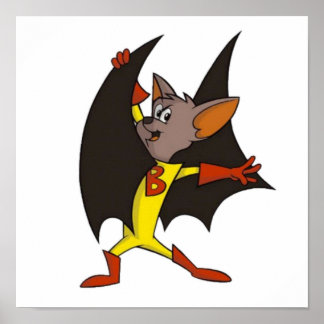Poster Caractère de dessin animé Batfink