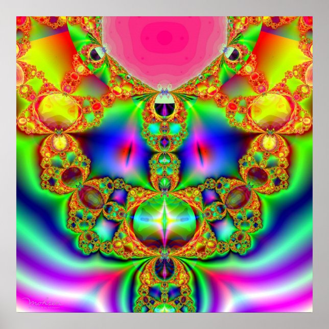 Poster Caractère de dessin fractal (Devant)