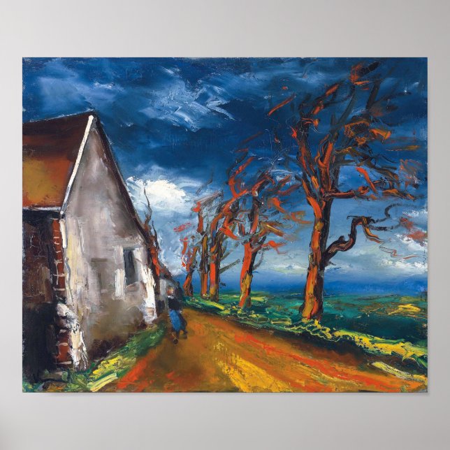 Poster Caractère sur un village St. | Maurice de Vlaminck (Devant)