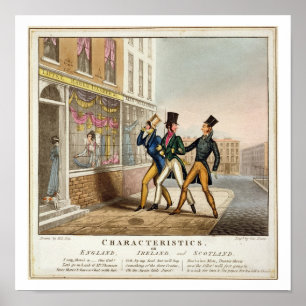 Poster Caractéristiques - Angleterre, Irlande et Ecosse, 