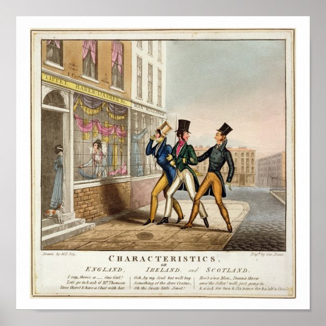 Poster Caractéristiques - Angleterre, Irlande et Ecosse,  (Devant)