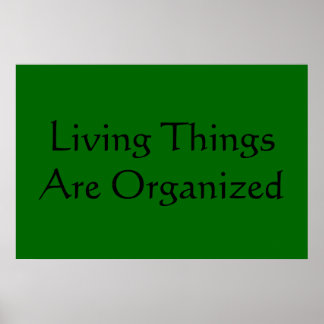 Poster Caractéristiques de la vie