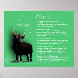 Poster Caractéristiques du Taurus