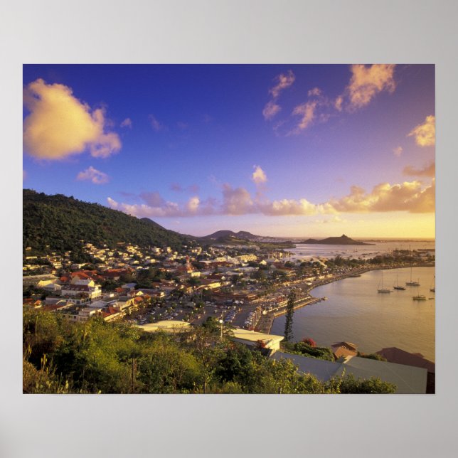 Poster Caraïbes, Antilles françaises, St. Martin. (Devant)