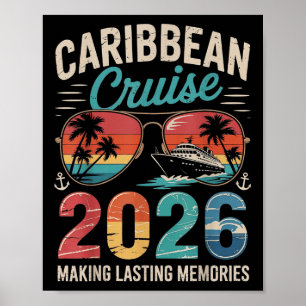 Poster Caraibes Croisière 2026 Voyage Vacation Correspond