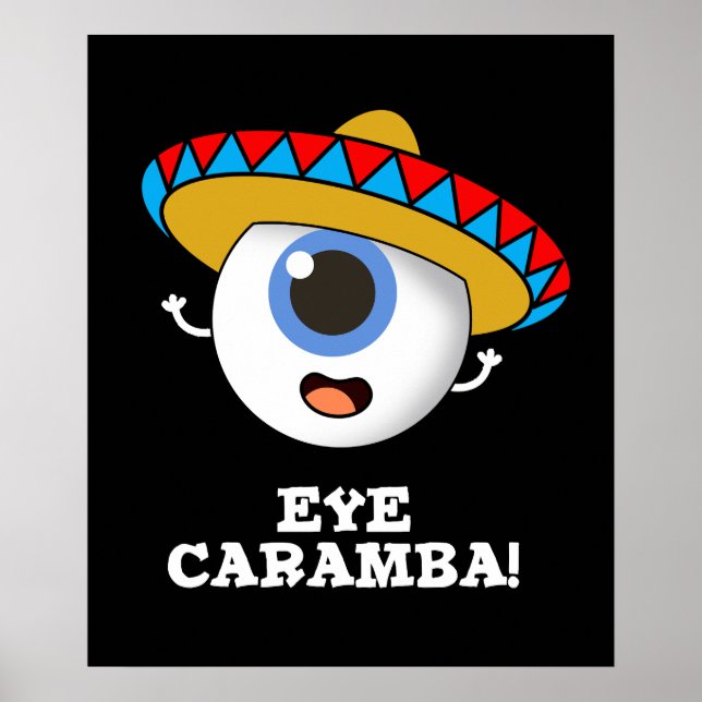 Poster Caramba de l'oeil amusant pistolet mexicain foncé  (Devant)