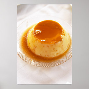 Poster Caramel de crème type pudding avec caramel