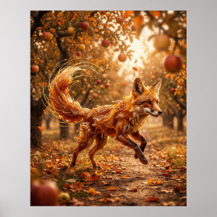 Poster Caramel Fox Orchard Run