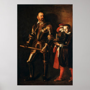 Poster Caravage - Alof de Wignacourt et son page 1608