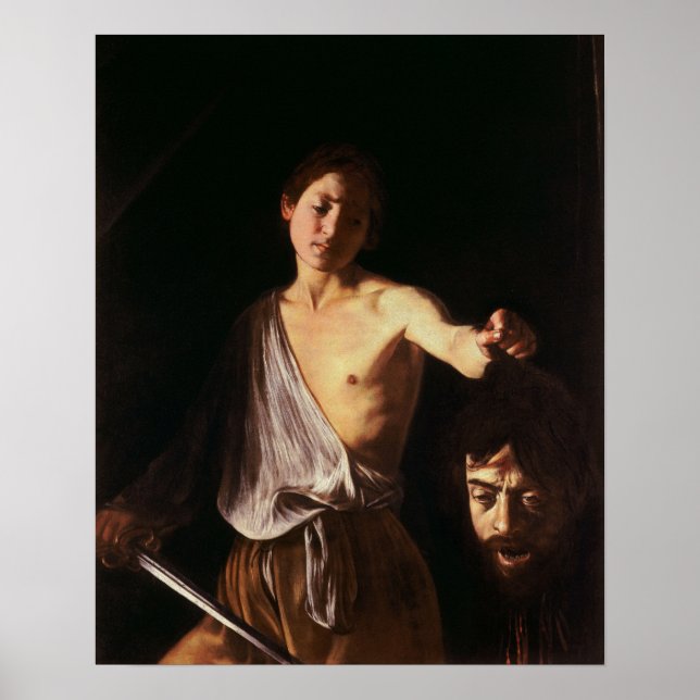 Poster Caravage - David avec la tête de Goliath 1610 (Devant)