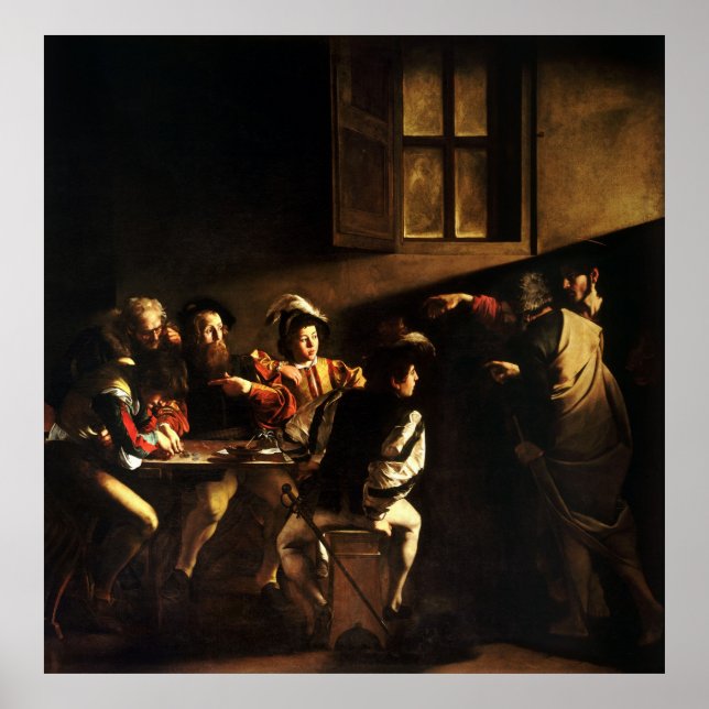Poster Caravaggio Appel de Saint Matthieu (Devant)