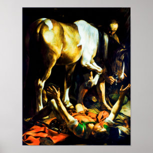 Poster Caravaggio : Conversion sur le chemin de Damas