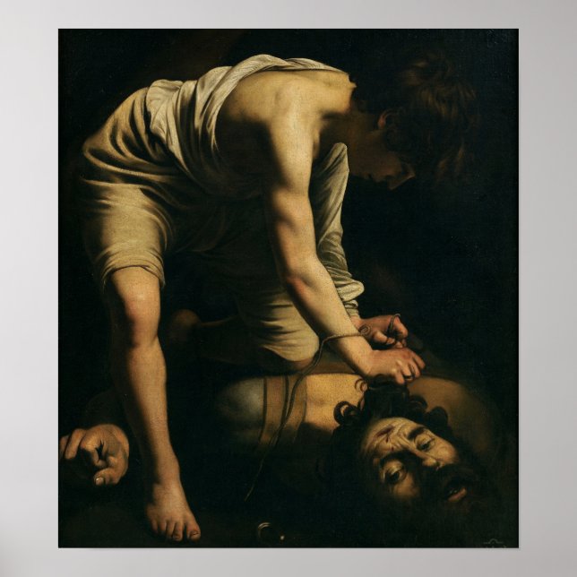 Poster Caravaggio - David Et Goliath (Devant)