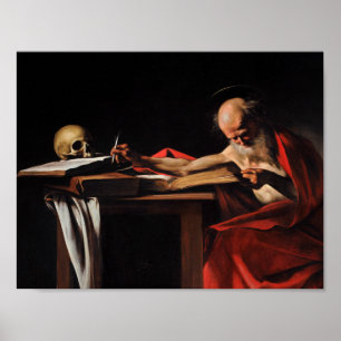 Poster Caravaggio - Écriture Saint Jérôme