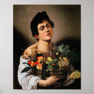 Poster Caravaggio - Garçon Avec Panier De Fruits