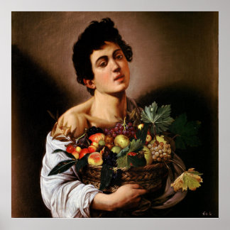 Poster Caravaggio - Garçon avec panier de fruits (1593)