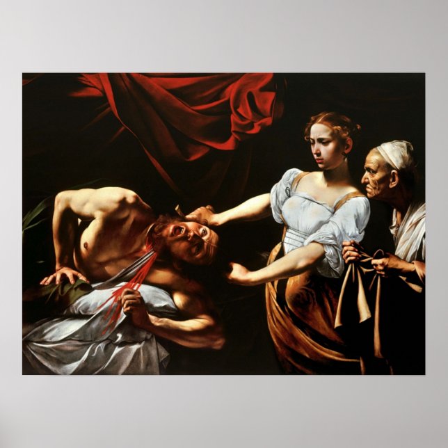 Poster Caravaggio Judith Décapitation Holofernes 1599 (Devant)