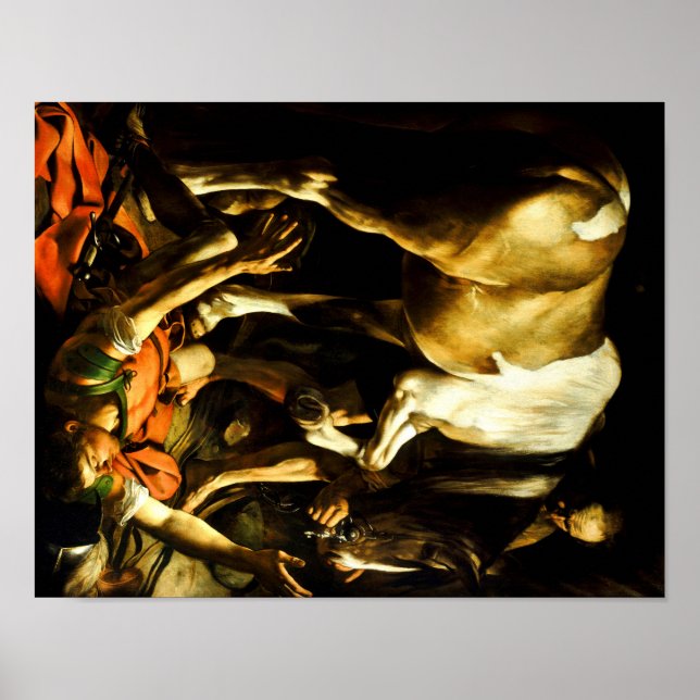 Poster Caravaggio La Conversion sur le chemin de Damas (Devant)