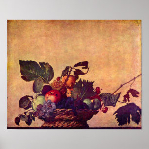 Poster Caravaggio-La corbeille de fruits