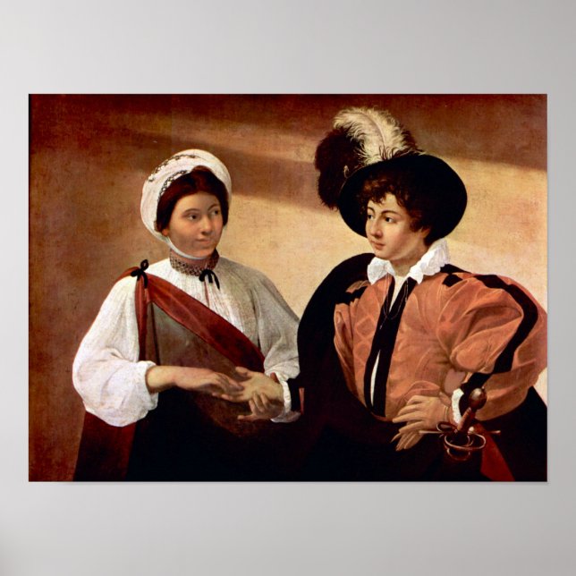 Poster Caravaggio-Le caissier (Devant)