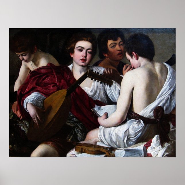 Poster Caravaggio - Le Musicien (Devant)