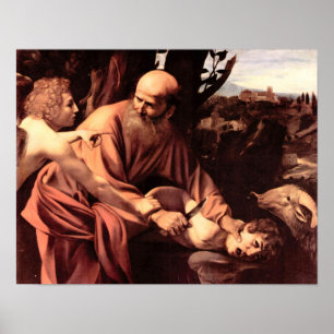 Poster Caravaggio-Le sacrifice d'Isaac