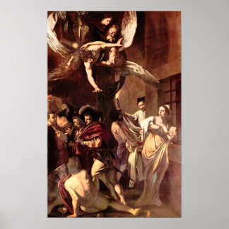 Poster Caravaggio-Les sept oeuvres de miséricorde