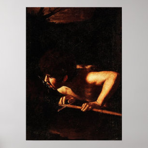 Poster Caravaggio - Saint Jean Le Baptiste Au Puits