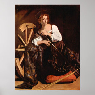 Poster Caravaggio-Sainte-Catherine d'Alexandrie