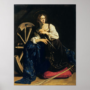 Poster Caravaggio - Sainte Catherine D'Alexandrie