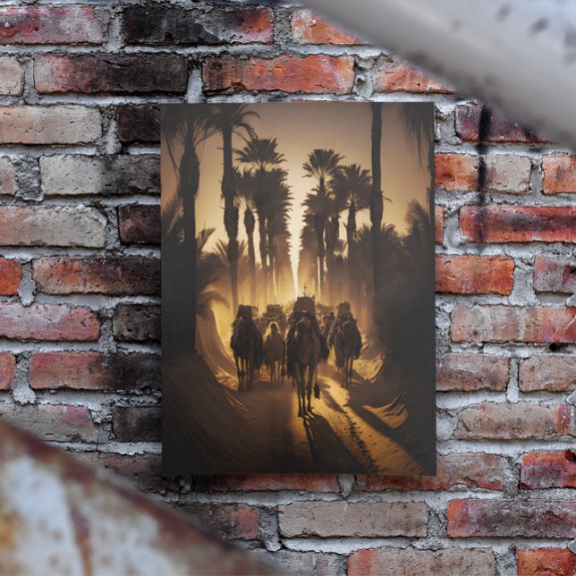 Poster Caravane De Camel Du Désert Extraordinaire Dans Un (Créateur téléchargé)