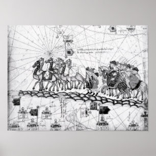 Poster Caravanes croisant les Monts Oural sur le chemin 