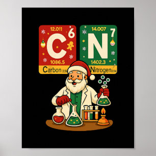 Poster Carbone Azote 67 Mème Professeur Science Périodiqu