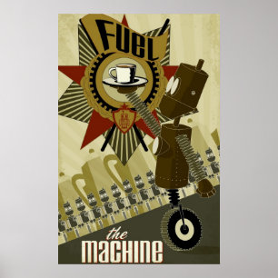 Poster Carburant la machine