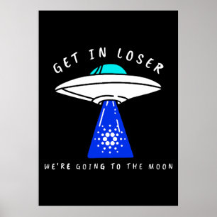 Poster Cardano à la lune - ADA Crypto