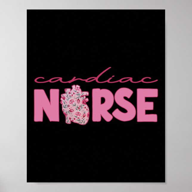 Poster Cardiac Nurse Valentine's Day Valentine Cardiologi (Devant)