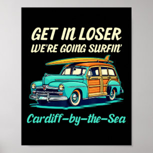 Poster Cardiff By The Sea Surf Californie Femmes Hommes V