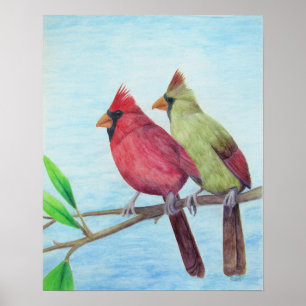 Poster Cardinal Couple