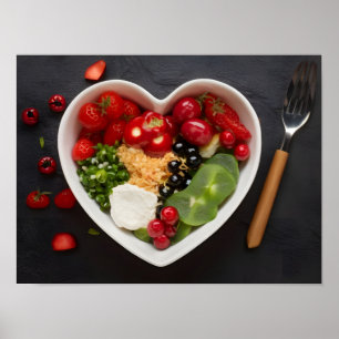 Poster Cardiologie Bowl Aliments pour la santé