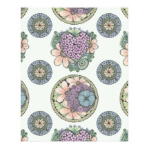 Cardiotique et fleurs gribouillis, grand