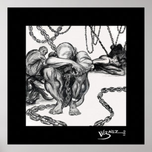 Poster Cargaison - toile d'art noir