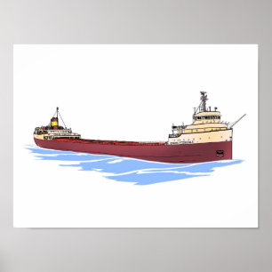 Poster cargo des Grands Lacs Edmund Fitzgerald